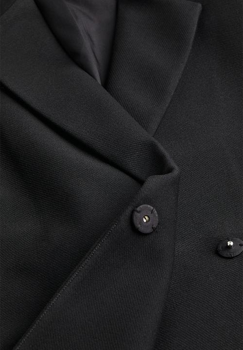 H&M - Double-breasted coat - black