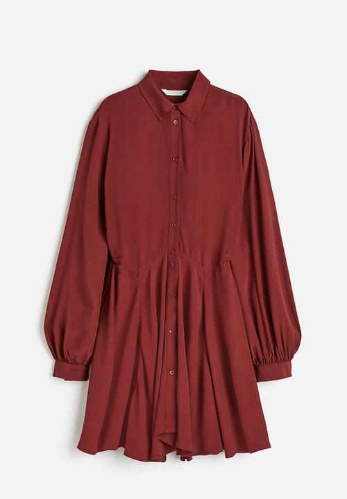 H&M - Crêpe shirt dress - red