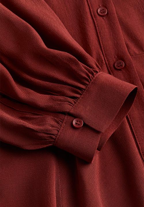 H&M - Crêpe shirt dress - red