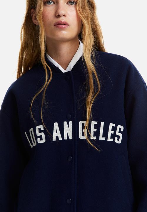 H&M - Motif-detail bomber jacket - dark blue los angeles 
