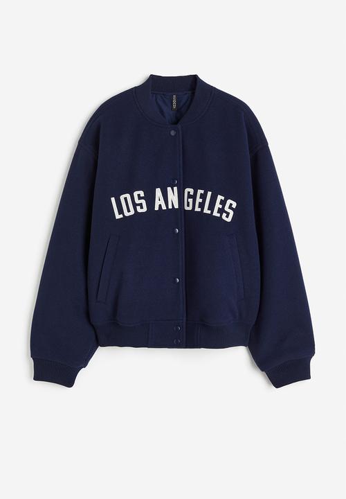 H&M - Motif-detail bomber jacket - dark blue los angeles 
