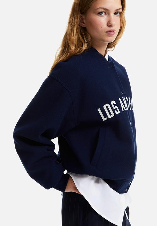 H&M - Motif-detail bomber jacket - dark blue los angeles 