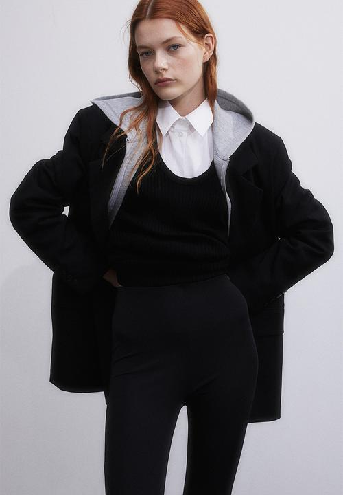H&M - High-waisted leggings - black