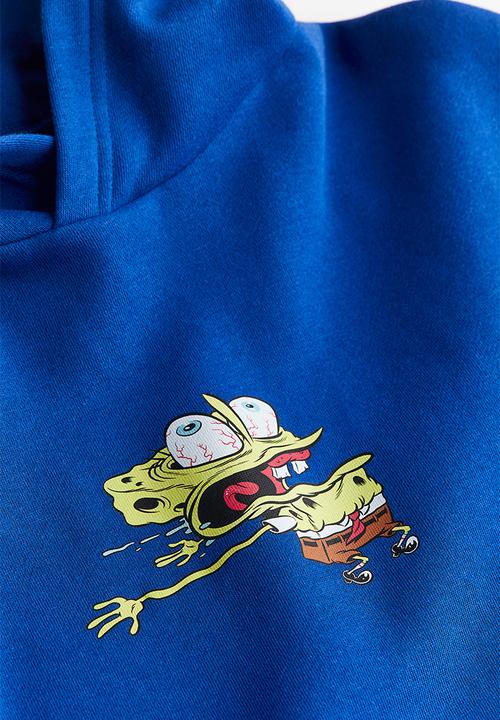H&M - Printed hoodie - bright blue/spongebob