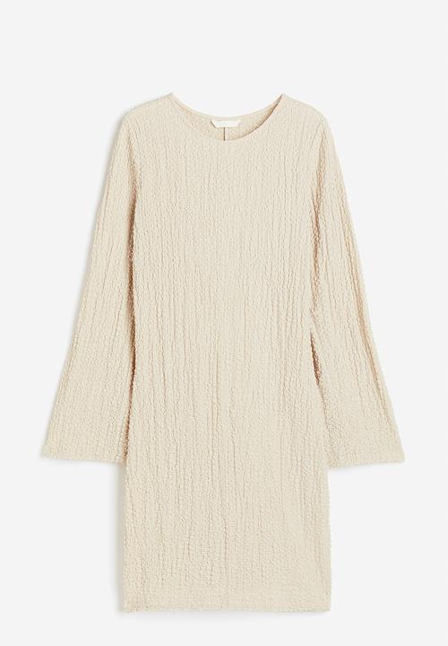 H&M - Textured jersey dress - light beige