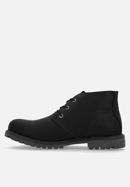 JEEP - Leather desert chukka boot - black