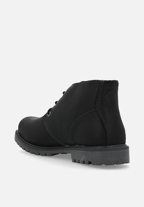 JEEP - Leather desert chukka boot - black