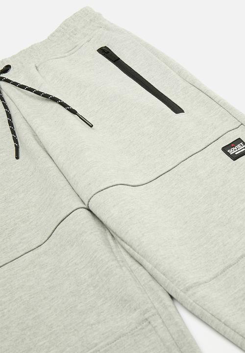 SOVIET - Track pants - grey melange
