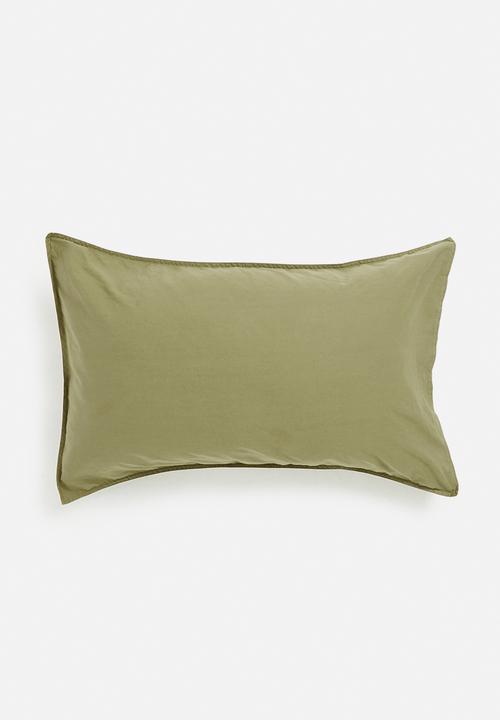 Hertex Haus - Cotton Washed Pillowcase Set 2 - Aloe