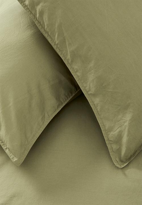 Hertex Haus - Cotton Washed Pillowcase Set 2 - Aloe