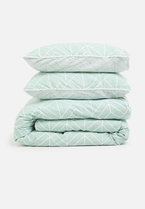 Horrockses - Carlos Geo Duvet Cover - blue