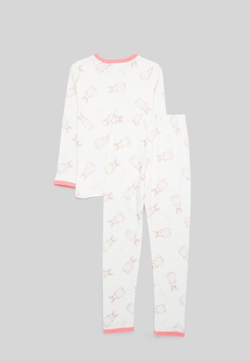 Pop Candy - Printed pj set - white