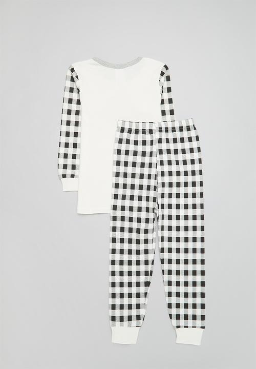 Pop Candy - Check pj set - black & white