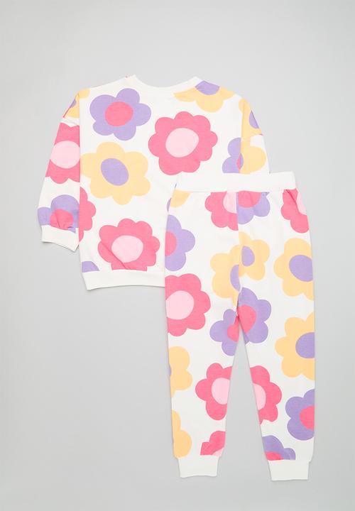 Pop Candy - Floral sweat top & pants set - multi