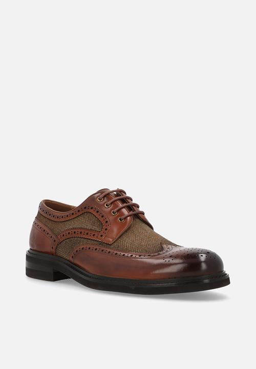 POLO - Herringbone Gibson Lace Up - Tan