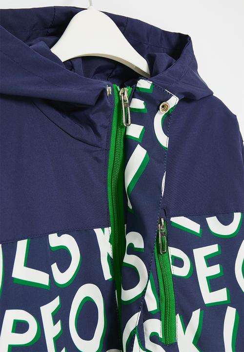Pop Candy - Printed hooded jacket - blue