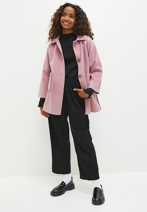Pop Candy - Reglan sleeve woolen coat - pink