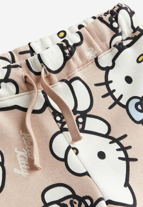 H&M - Printed joggers - beige 