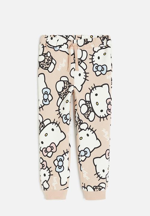 H&M - Printed joggers - beige 