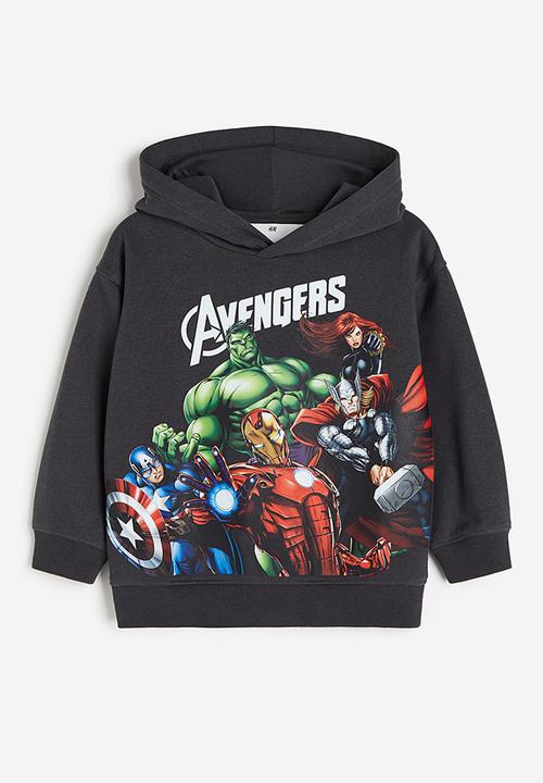 H&M - Printed hoodie - grey