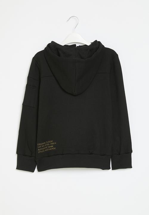 SOVIET - Boys pull over hoody - black