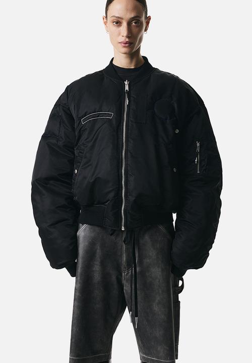 H&M - Reversible bomber jacket - black burgundy