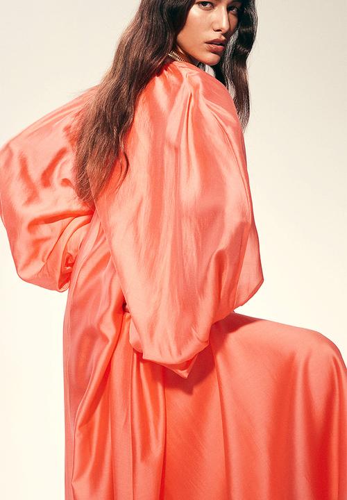 H&M - Voluminous maxi dress - coral
