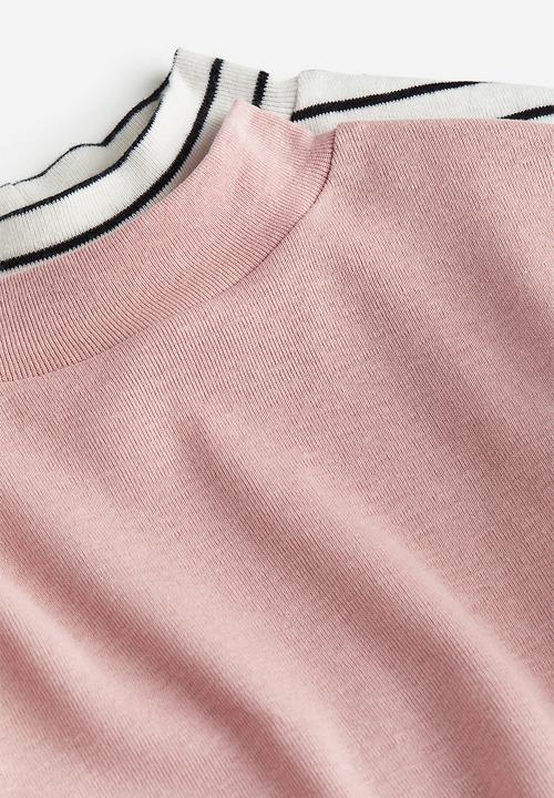 H&M - 2-pack polo-neck tops - white & pink