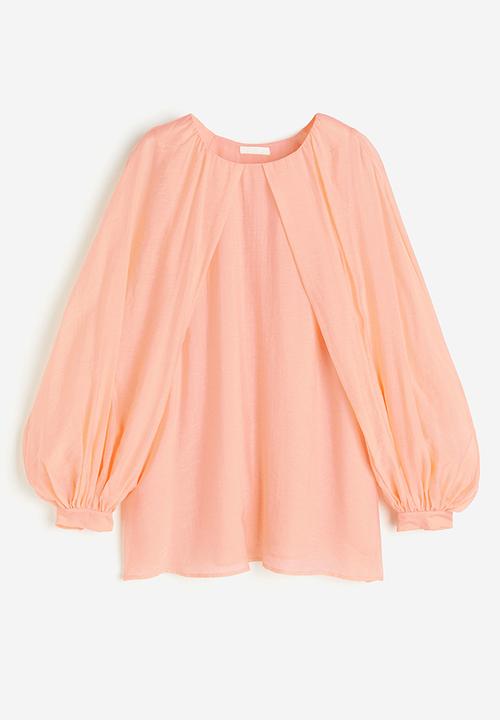 H&M - Voluminous blouse - peach pink 