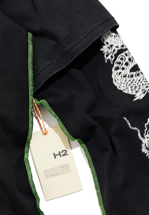 H&M - Double-layered T-shirt - black