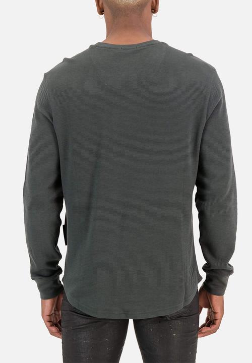S.P.C.C - Valmont Fashion Regular Fit Long Sleeve Tees - Dark Olive