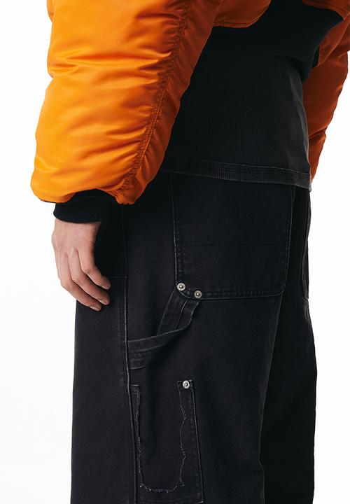 H&M - Canvas worker trousers - black 