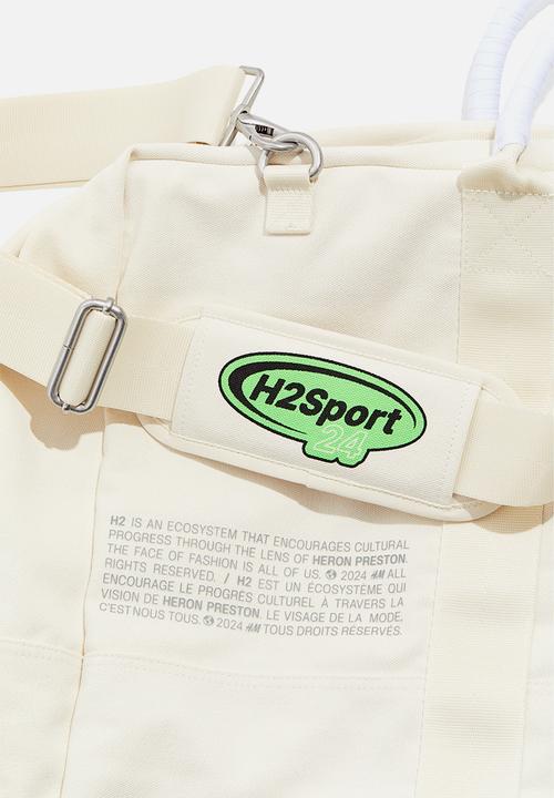 H&M - Canvas weekend bag - light beige 