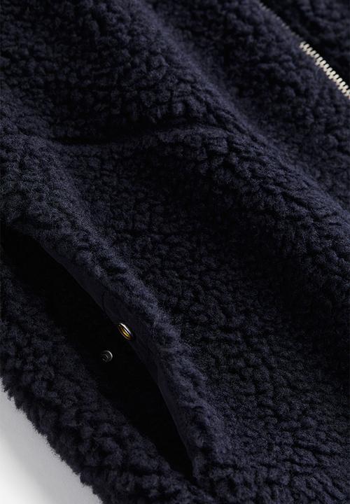 H&M - Regular fit teddy jacket - dark blue