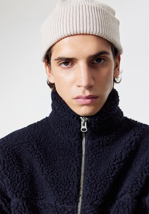 H&M - Regular fit teddy jacket - dark blue