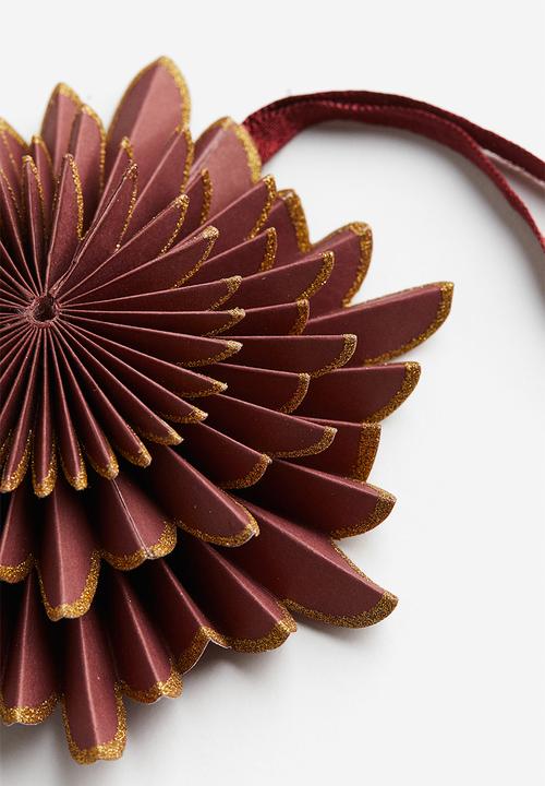 H&M - Paper christmas decoration - dark red