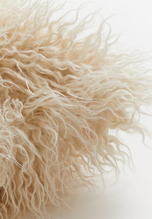 H&M - Fluffy cushion cover - light beige 