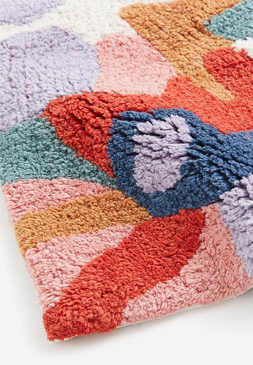 H&M - Patterned cotton bath mat - pink patterned 