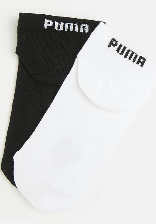 PUMA - Kids unisex 2 pack low cat sock - white/black