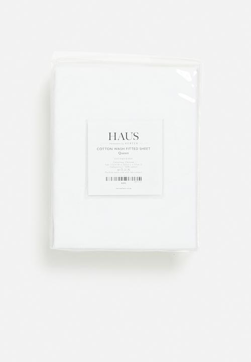 Hertex Haus - Cotton Washed Fitted Sheet - Coconut