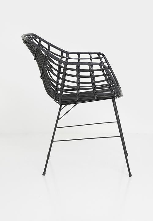 Sixth Floor - Shanara outdoor dining chair - black