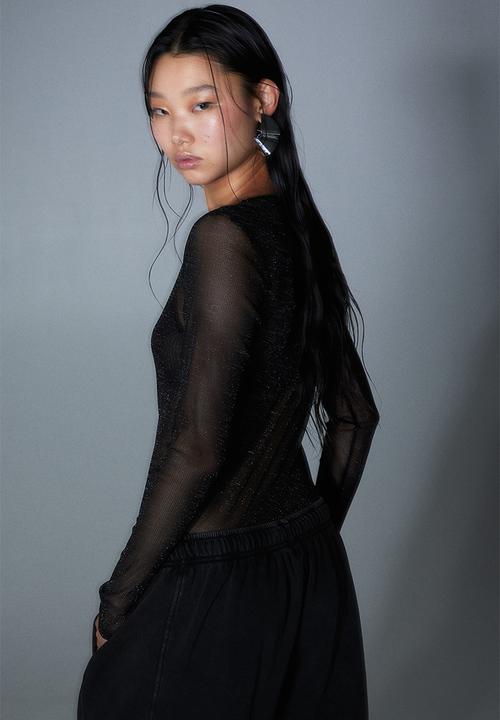 H&M - Long-sleeved top - black