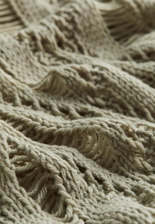 H&M - Ladder-stitch-look jumper - light khaki green