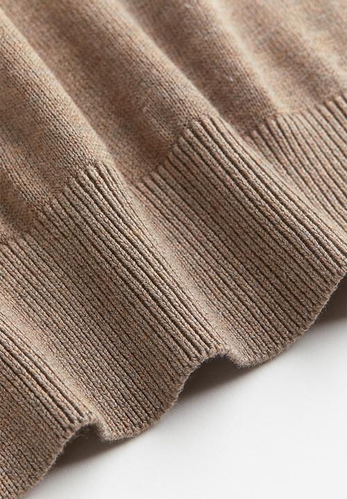 H&M - Polo-neck jumper - beige marl 