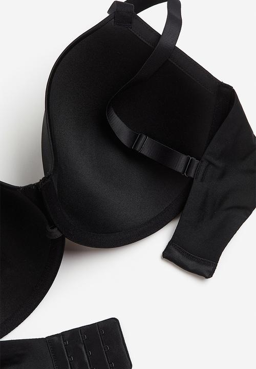H&M - Microfibre padded underwired bra - black