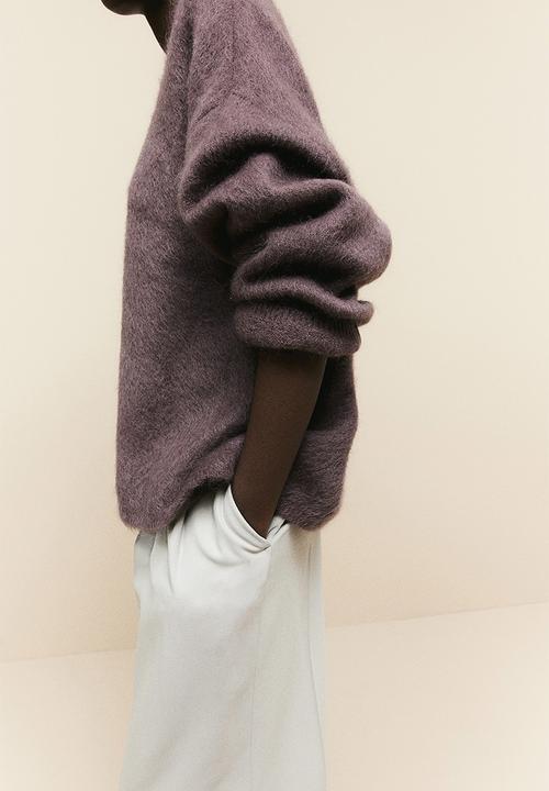 H&M - Oversized mohair-blend jumper - dark brown 