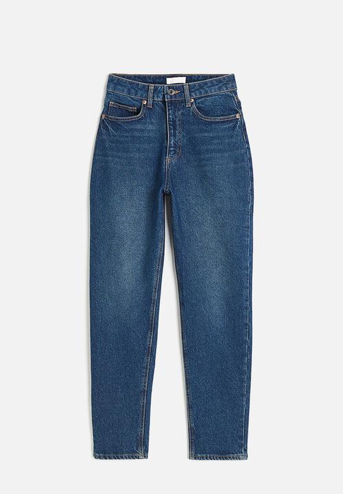 H&M - Slim mom high ankle jeans - dark denim blue