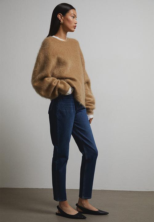 H&M - Slim mom high ankle jeans - dark denim blue
