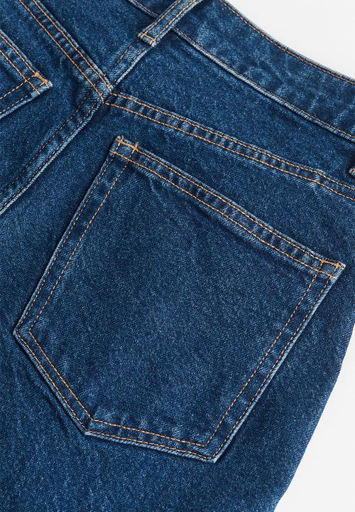H&M - Slim mom high ankle jeans - dark denim blue