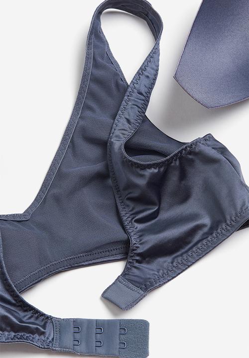H&M - Satin padded bra - blue
